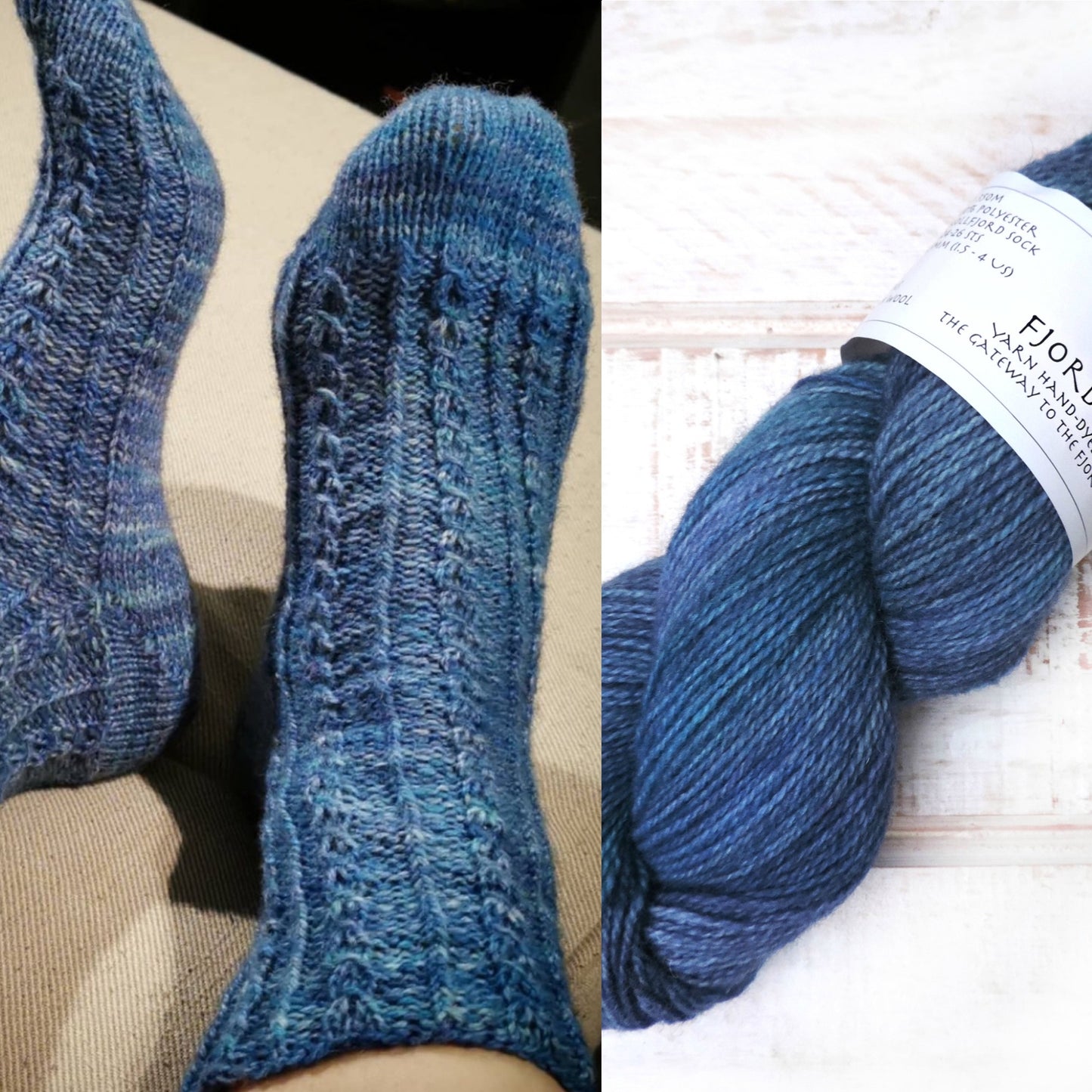 I see you Socks - Yarn Kit - Polar Nights - Yarn and Printed Pattern in English/Norwegian