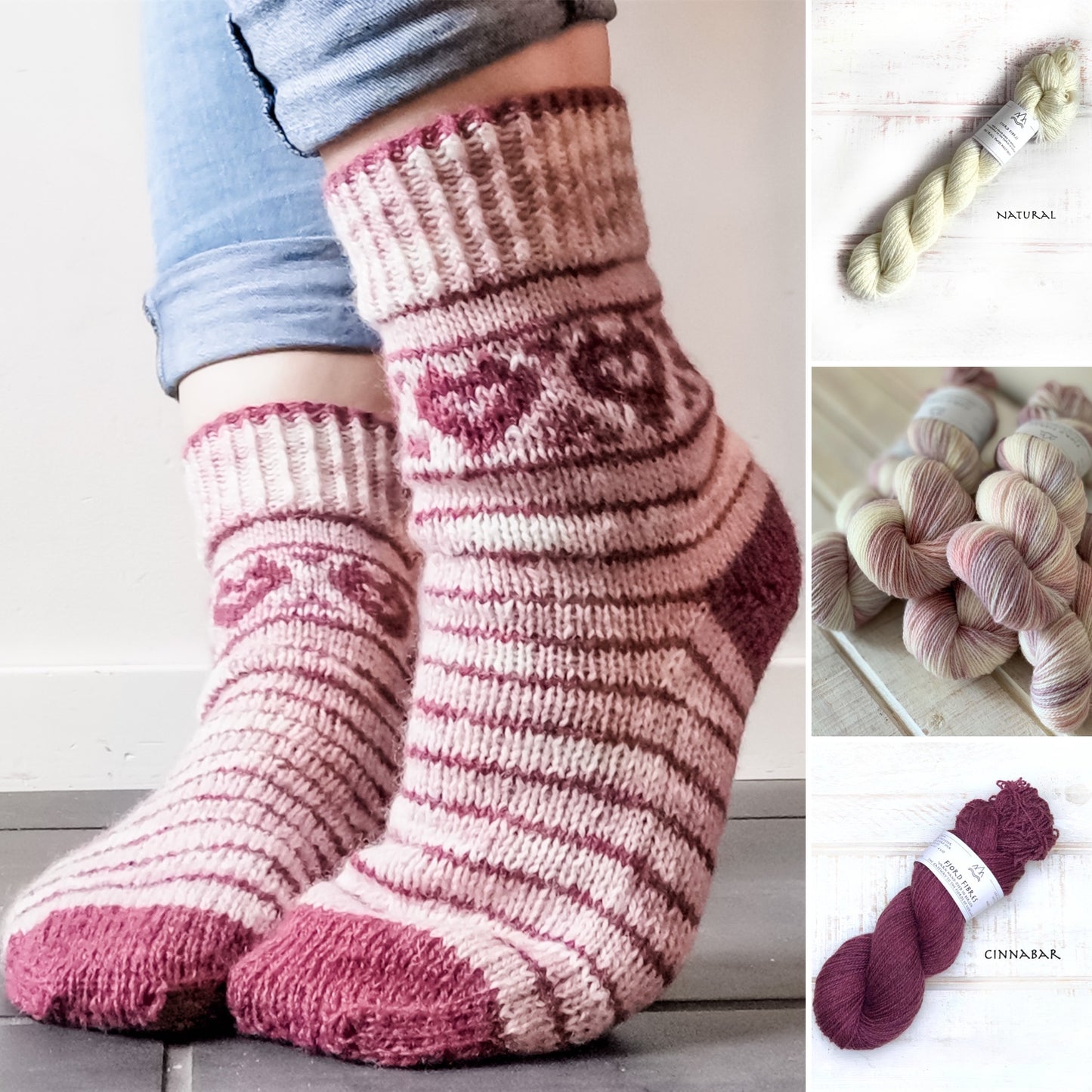 Love your Socks - Yarn Kit - Yarn and Printed Pattern in English/Norwegian