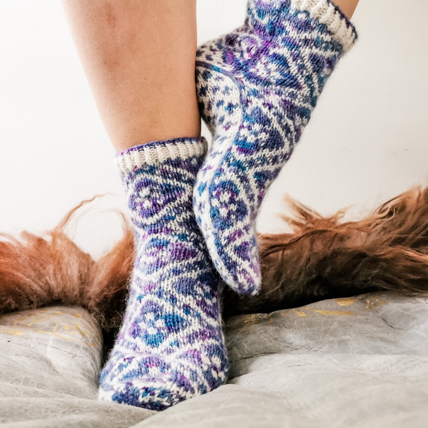 Fleur Élise Socks - Pattern Only - Digital Pattern in English/Norwegian - Norwegian design
