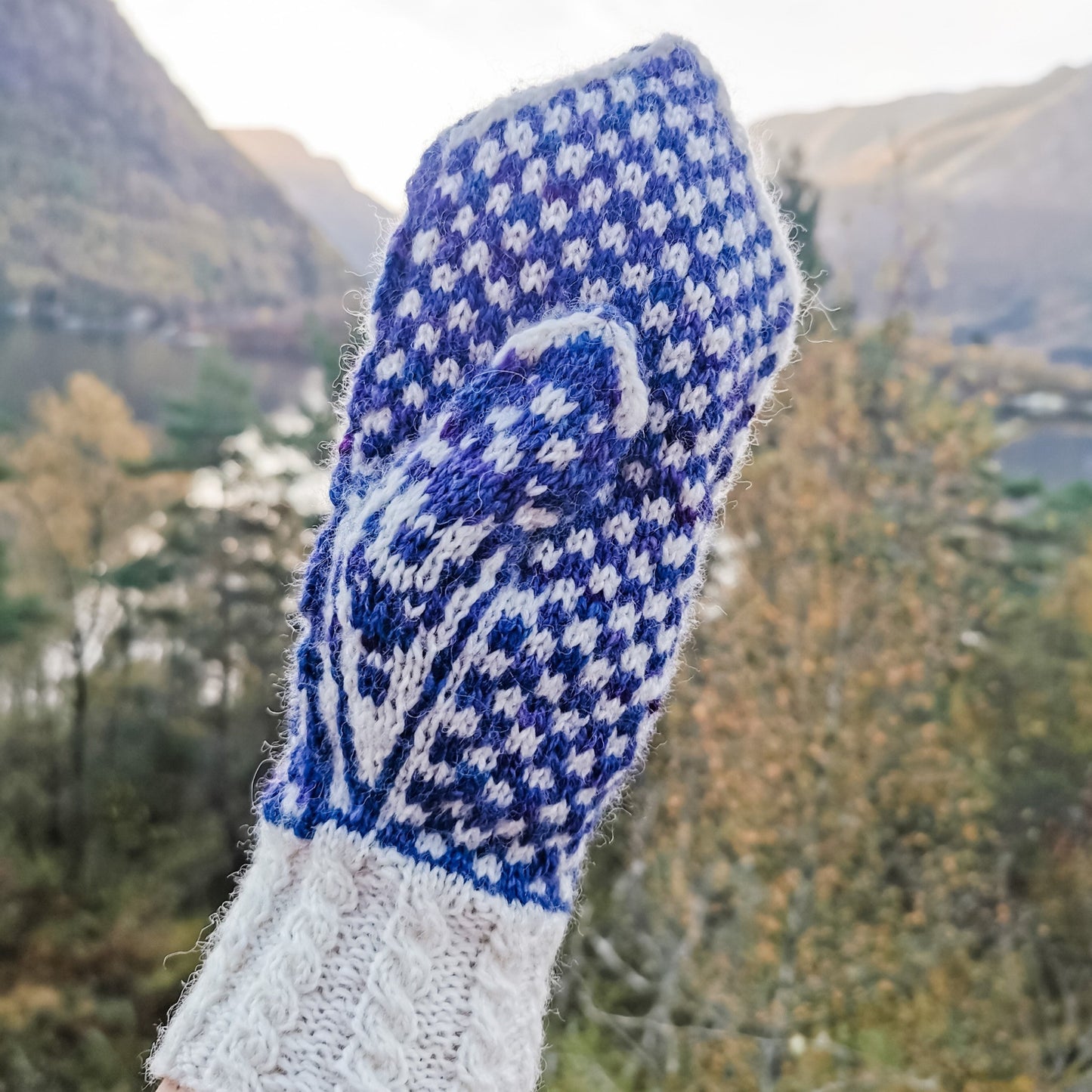 Fleur Élise Mittens Pattern Only - Digital Pattern in English/Norwegian - Norwegian mittens design
