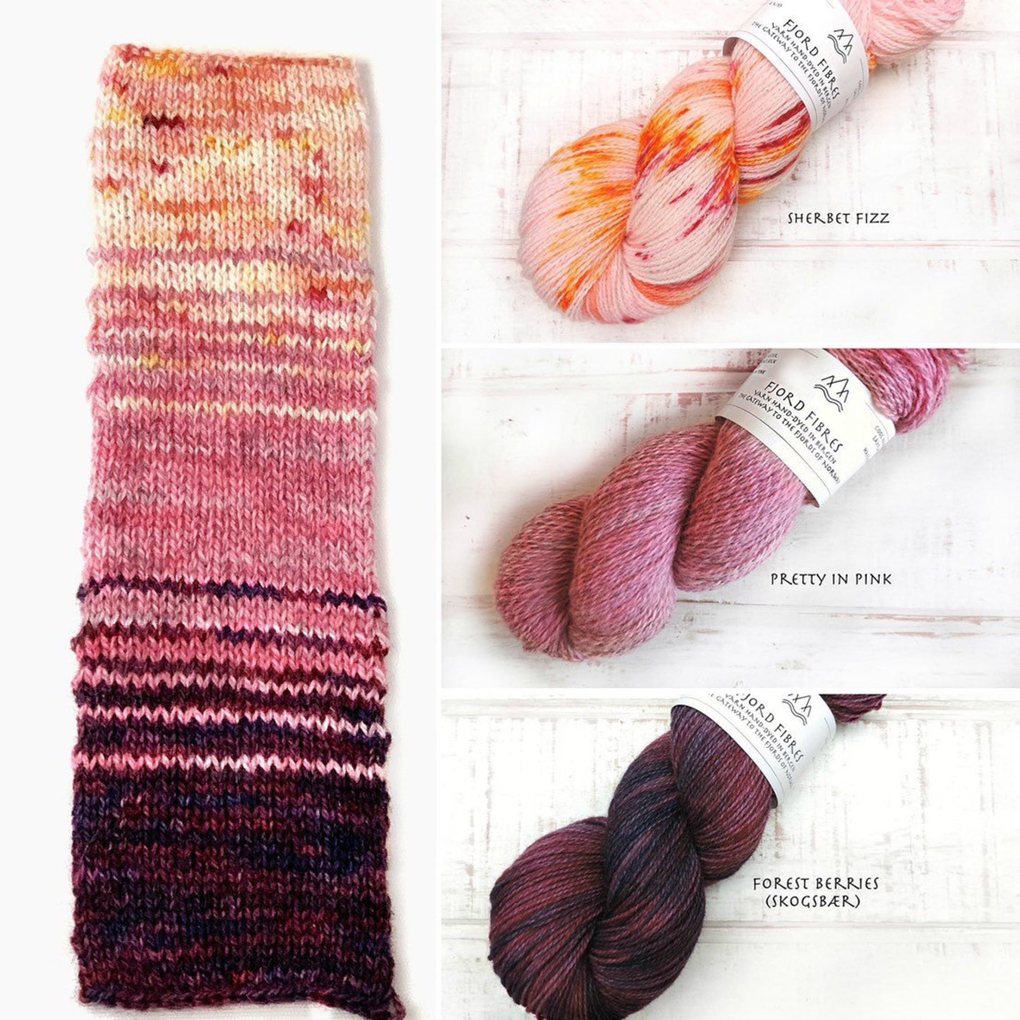 Sherbet Fizz - Trollfjord Sock - Hand Dyed Yarn - Variegated Yarn