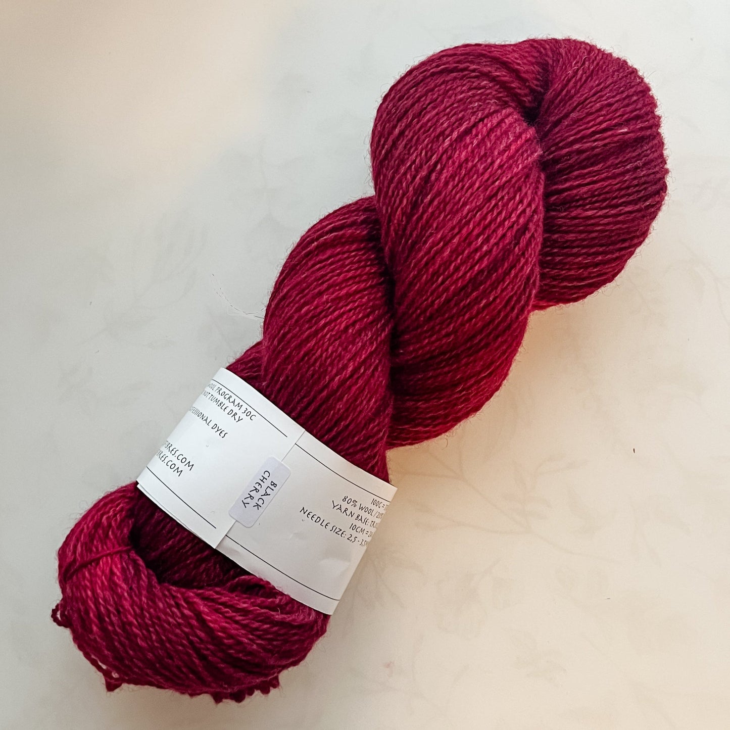 Black Cherry - Trollfjord sock - Tonal Yarn - Hand dyed yarn