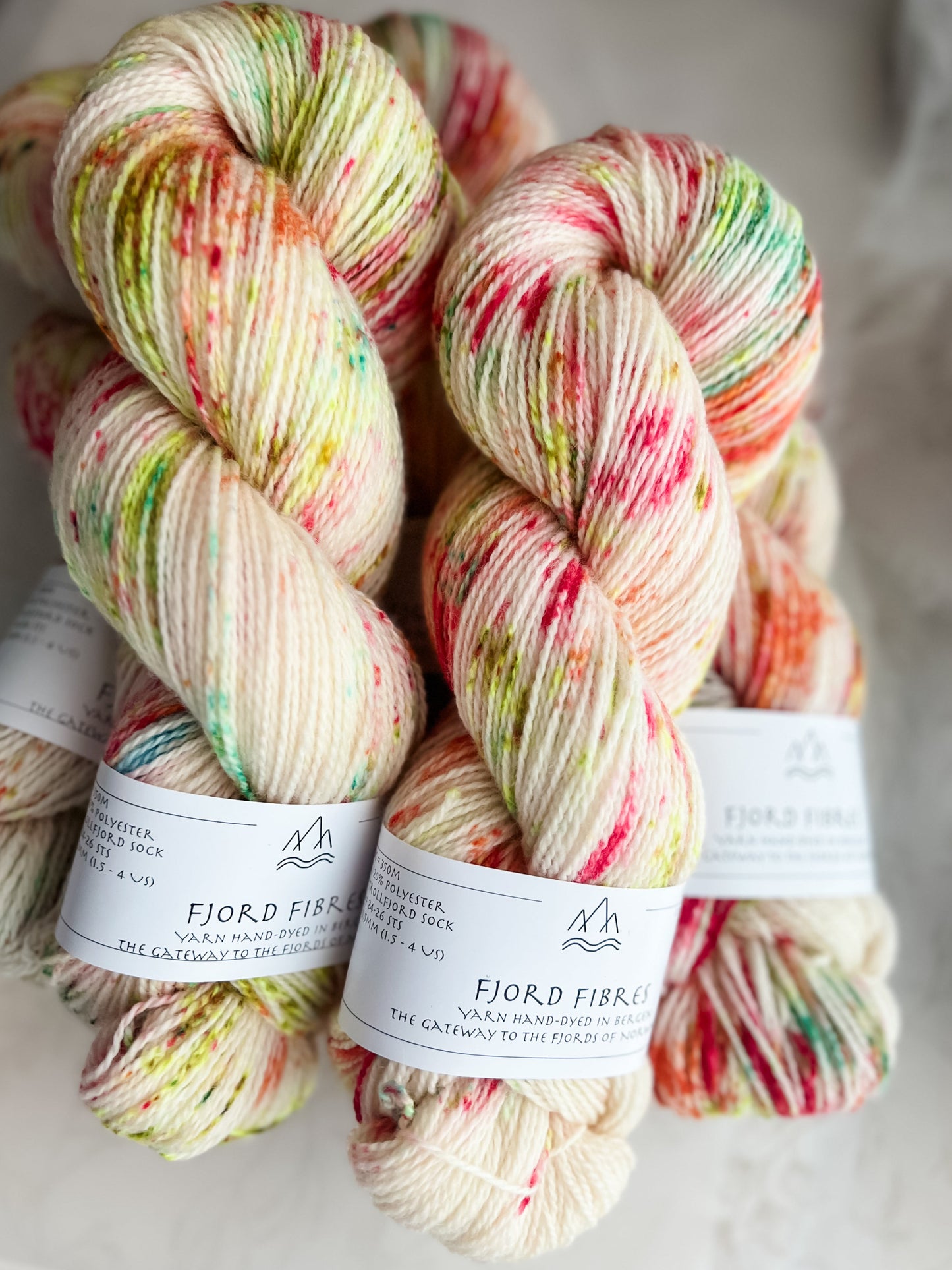 Dancing Circles - Trollfjord sock -  Variegated Yarn - Hand dyed yarn