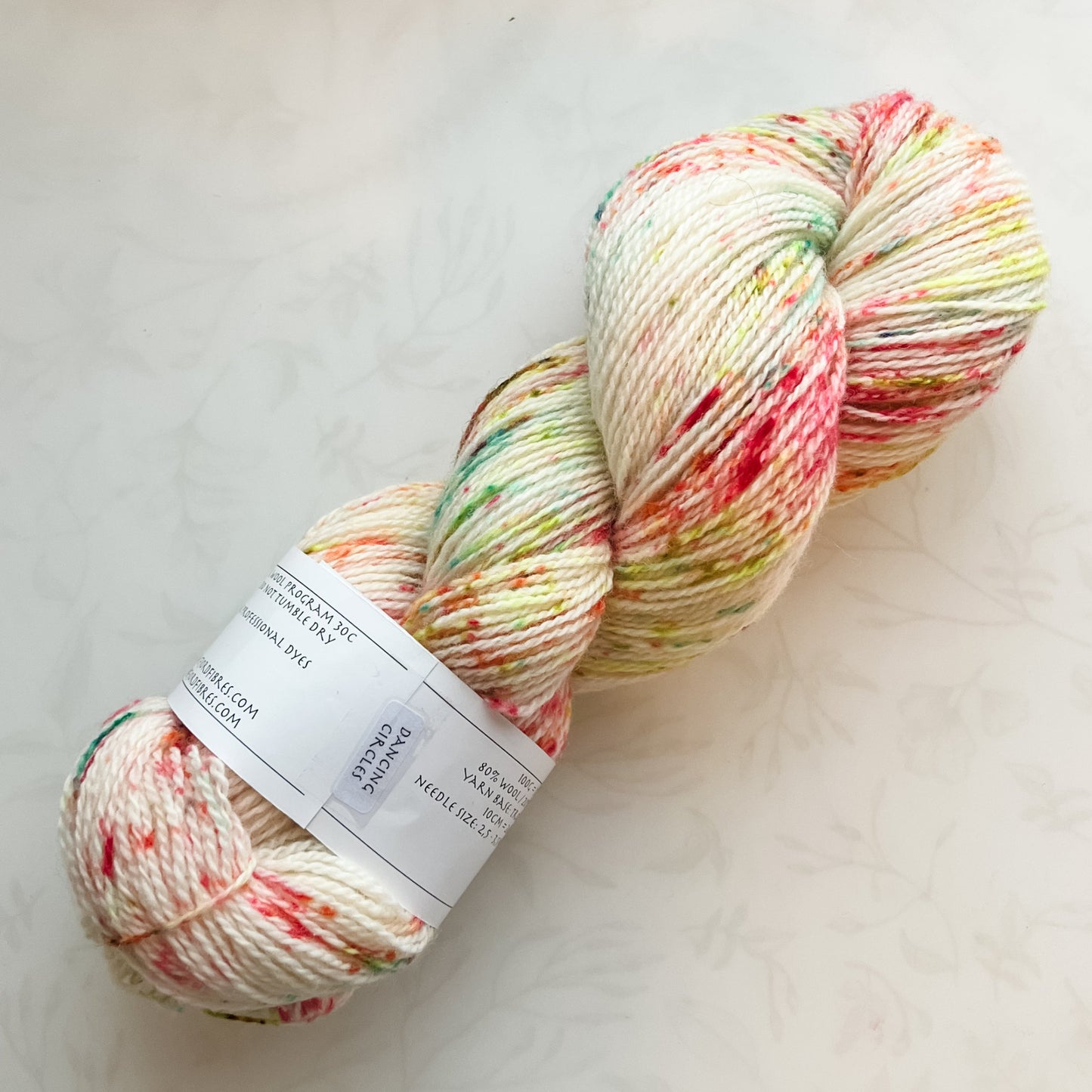 Dancing Circles - Trollfjord sock -  Variegated Yarn - Hand dyed yarn
