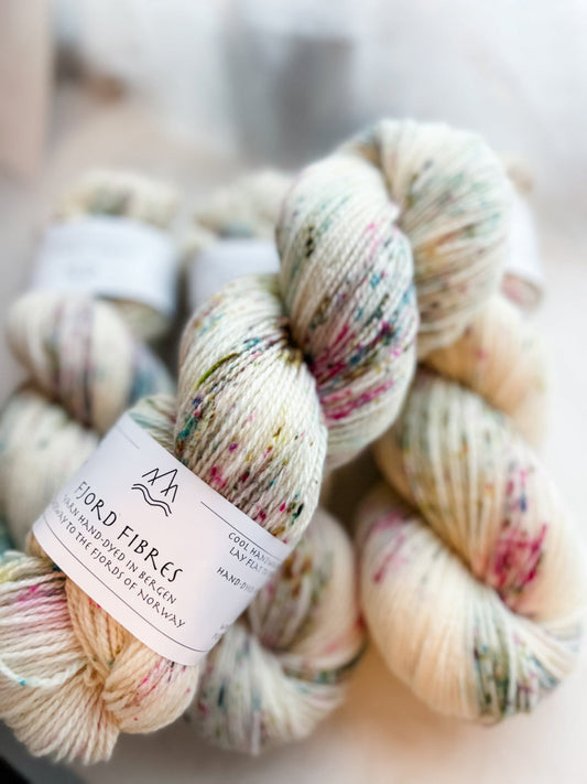 Wild Flowers - Trollfjord sock -  Variegated Yarn - Hand dyed yarn