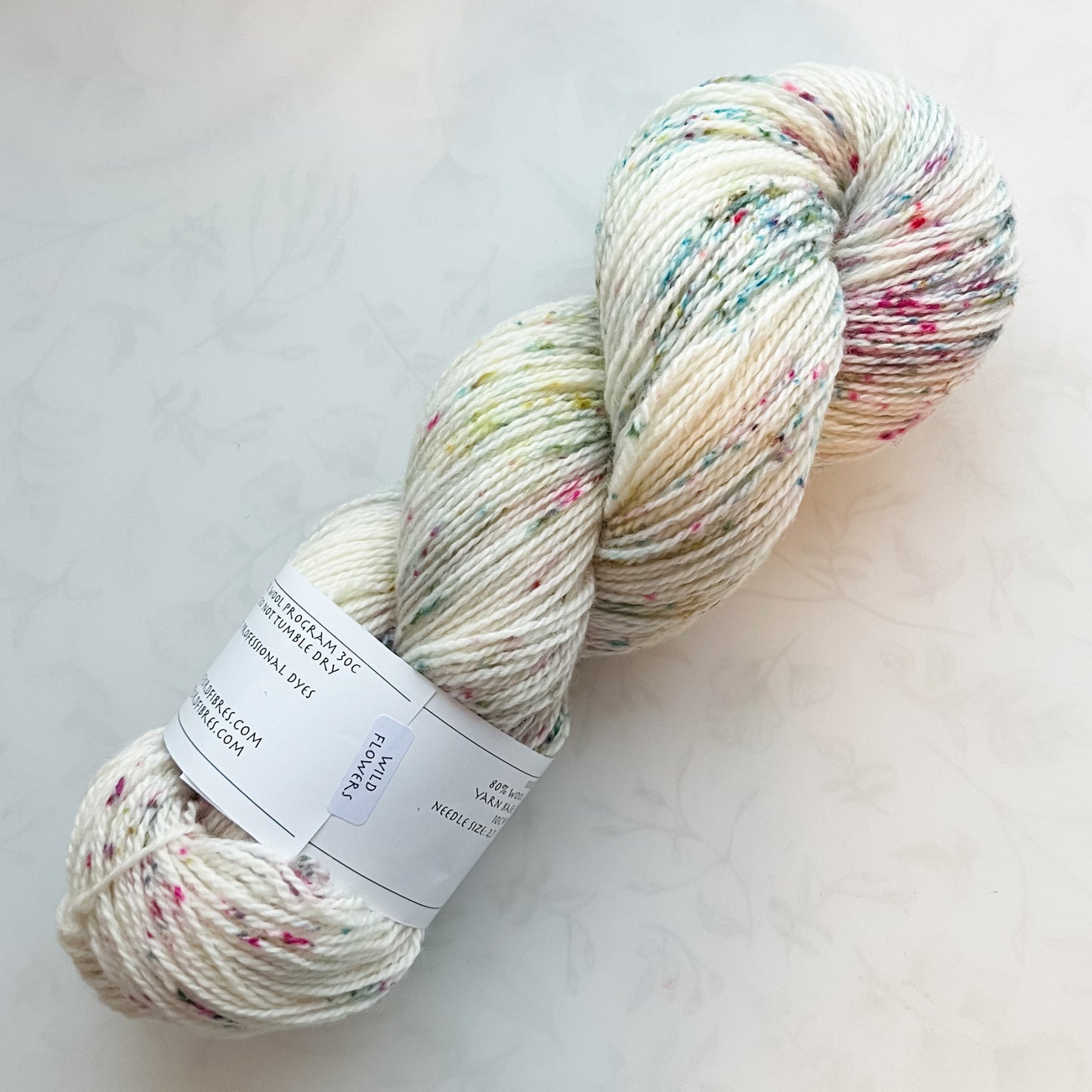 Wild Flowers - Trollfjord sock -  Variegated Yarn - Hand dyed yarn