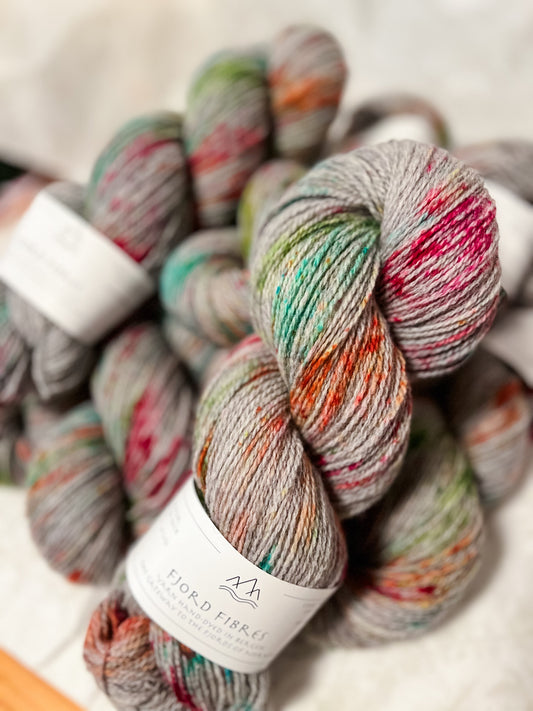 Walk with Me - Trollfjord sock -  Variegated Yarn - Hand dyed yarn