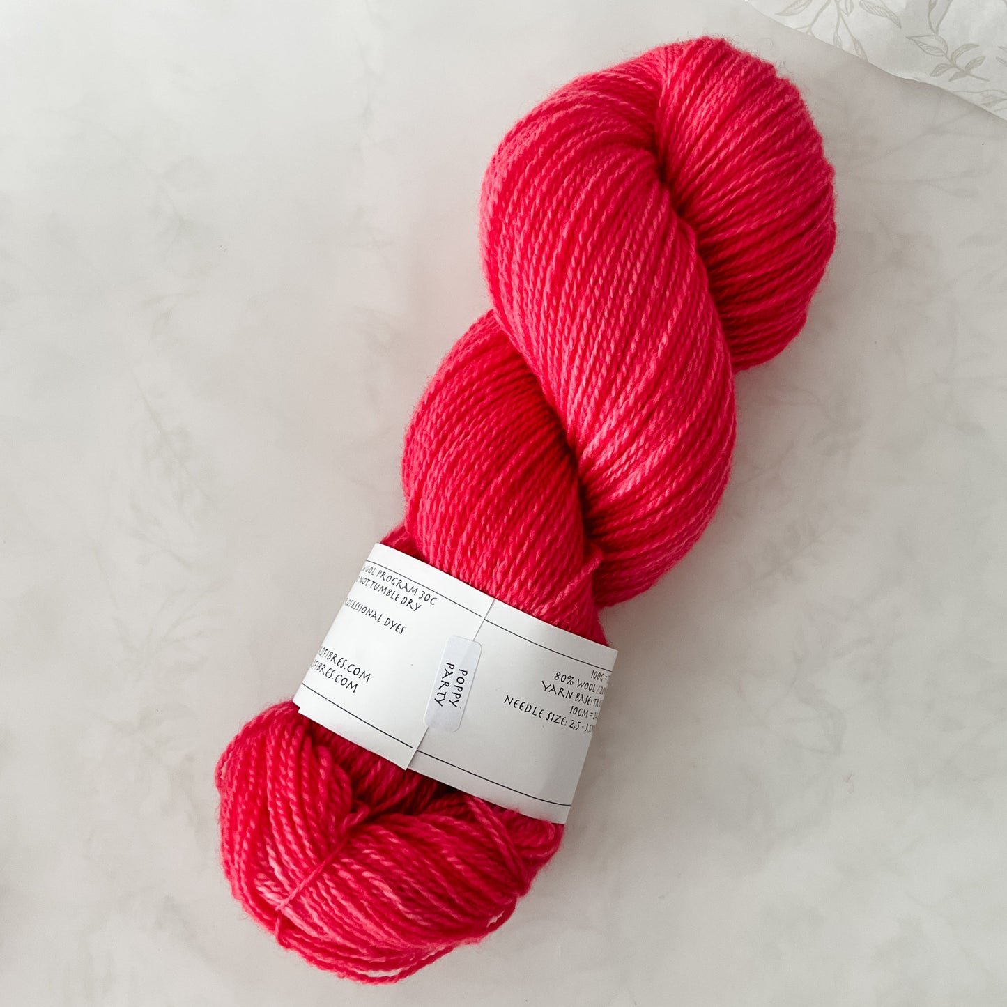 Poppy Party - Trollfjord sock - Tonal Yarn - Hand dyed yarn